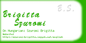 brigitta szuromi business card